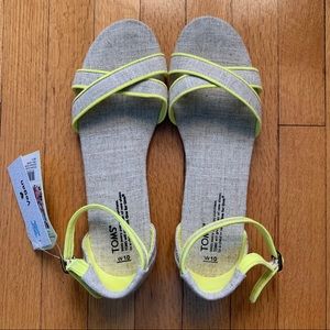 TOMS Neon Yellow Correa Sandal